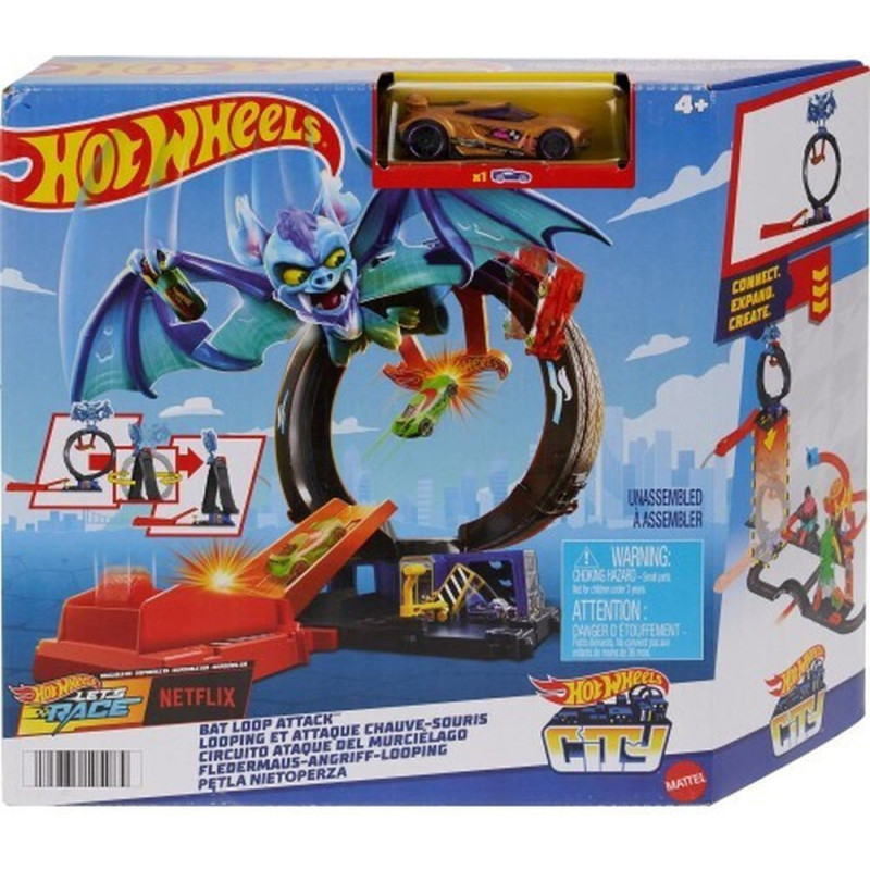 Mattel Hot Wheels City - Bat Loop Attack Playset (HTN78)