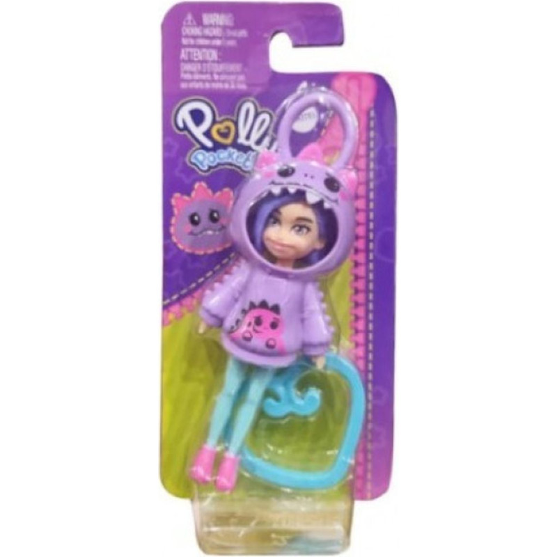 Mattel Polly Pocket: Friend Clips Doll with Hoodie Dyno (HRD62)