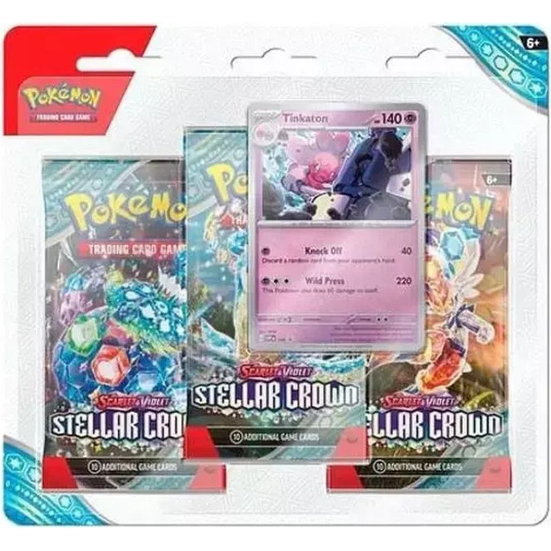 The Pokémon Company International Pokemon TCG: Scarlet  Violet - Stellar Crown 3-Booster Blister (POK859076)