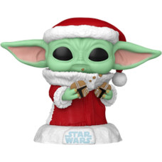 Funko Pop! Disney Star Wars: Mandalorian Holiday - Grogu #747 Bobble-Head Vinyl Figure