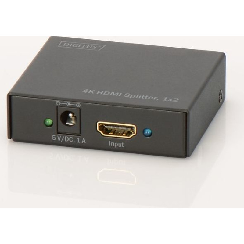 Digitus Rozdzielacz/splitter hdmi 2-portowy, 4k 30hz uhd 3d, hdcp 1.3, audio