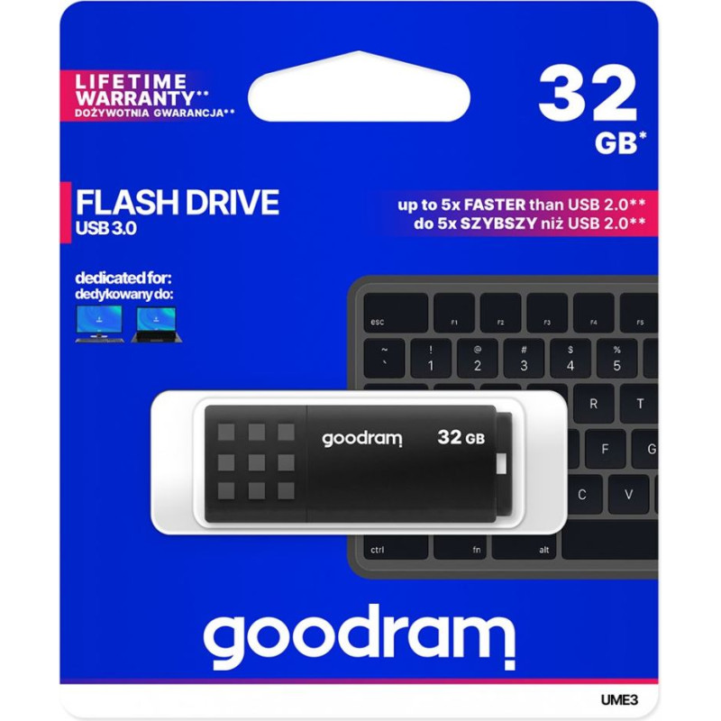Goodram Pendrive ume3 32gb usb 3.0 czarny