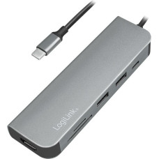 Logilink Hub wielofiunkcyjny usb-c czytnik kart hdmi pd