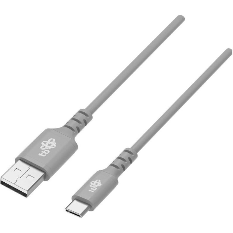 TB Kabel usb-usb c 2m silikonowy szary quick charge