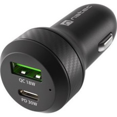 Natec Ładowarka samochodowa coney 1x usb 1x usb-c qc 3.0 48w czarna