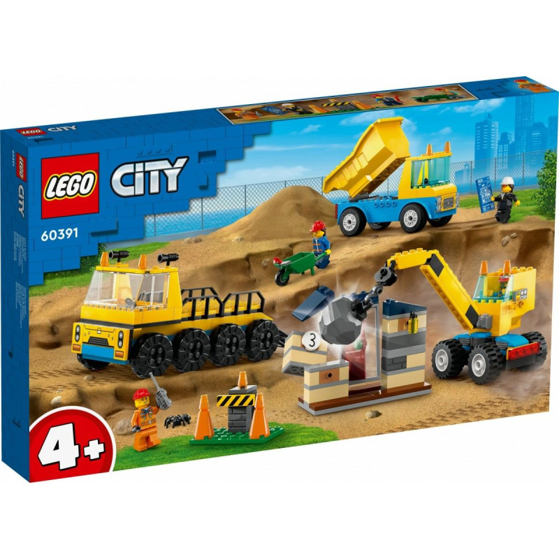 Lego ® City: Construction Trucks and Wrecking Ball Crane (60391)