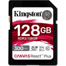 Kingston Karta pamięci sd 128gb canvas react plus 300/260 uhs-ii u3