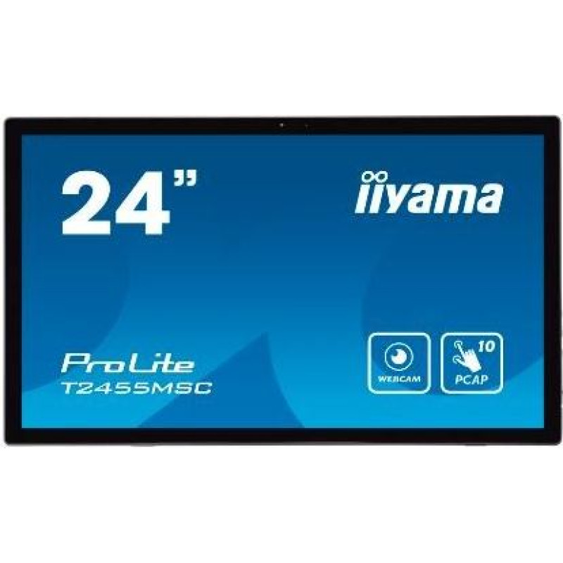 Iiyama Monitor dotykowy 24 cale t2455msc-b1 poj.10pkt.ips,hdmi,dp,usb3.0,cam,mic