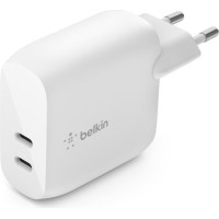 Belkin Dwuportowa ładowarka boostcharge 40w dual 20w usb-c pd biała