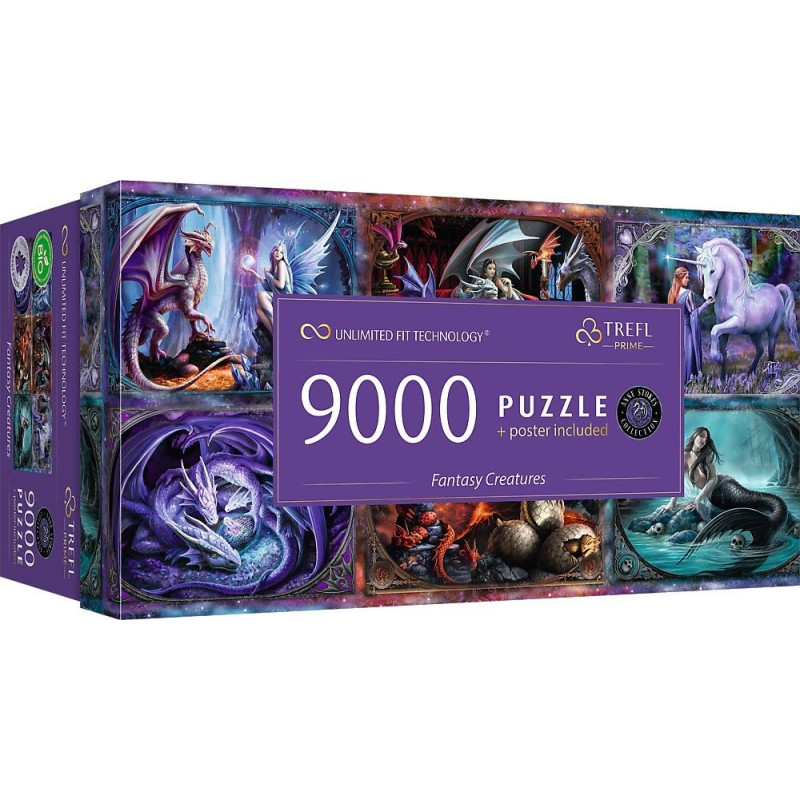 Trefl Puzzle 9000 elementów fantasy creatures anne stokes