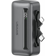 Usams Powerbank 4500mah 20w usb-c/lightning fast charge szary