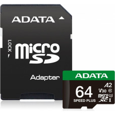 Adata Karta microsd speed plus 64gb uhs1 u3 v30 a2 160/140 mb/s