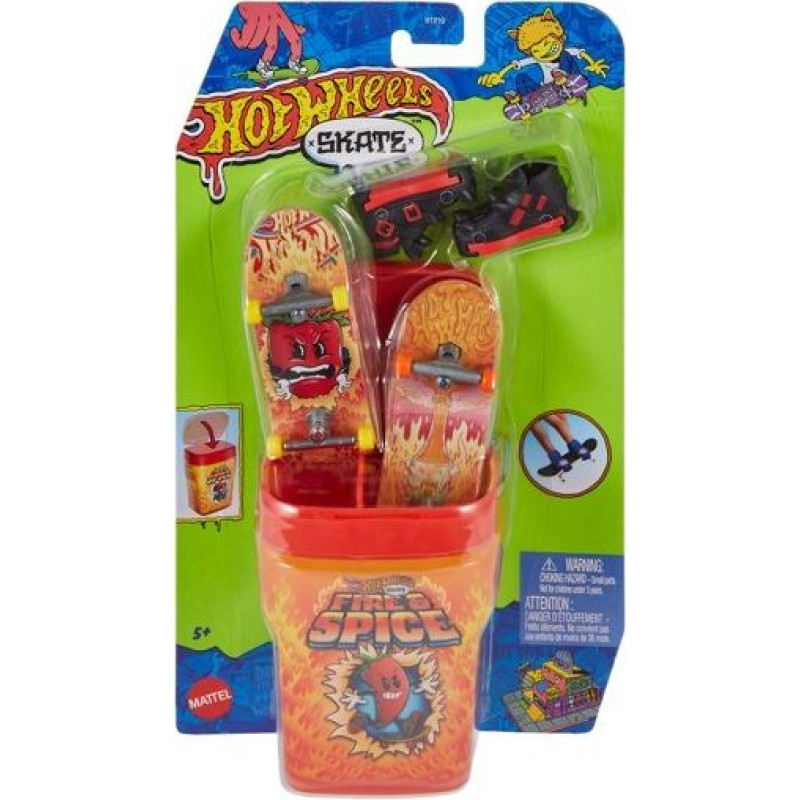 Hot Wheels Zestaw skate skatebox z deskorolkami, spice
