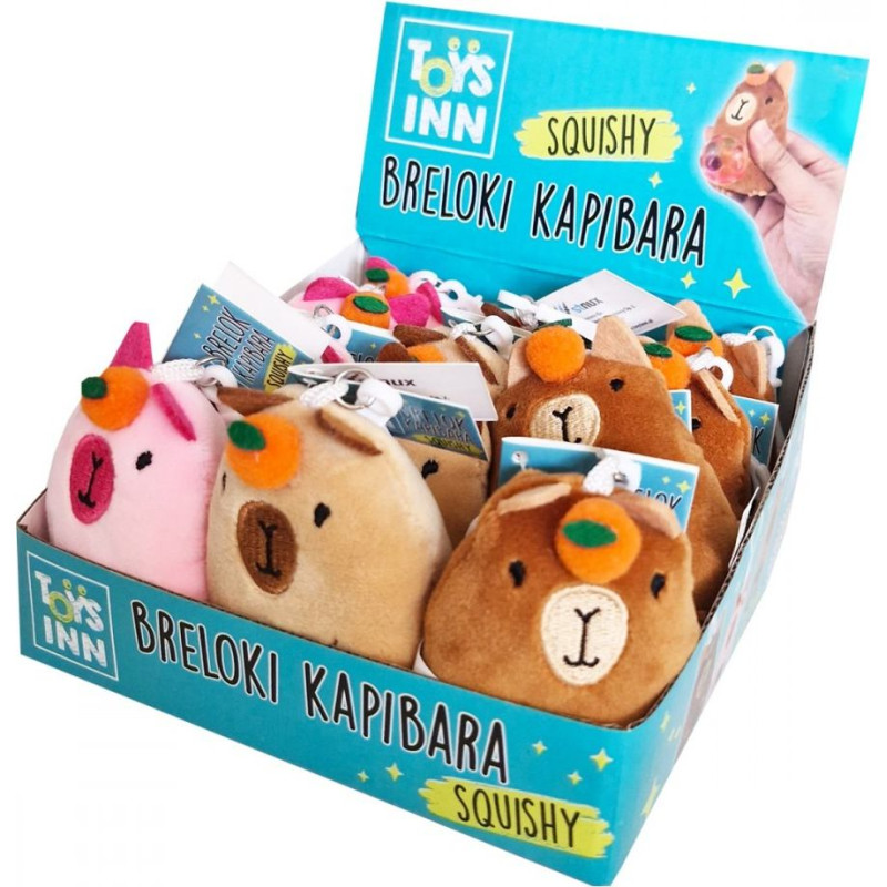 Stnux Breloki kapibara squishy mix display 12 sztuk