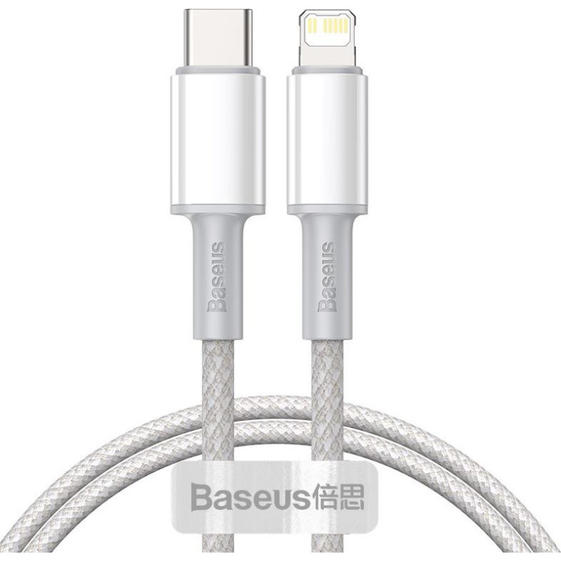 Baseus kabel usb-c do lightning 20w, 5a, 1m(biały)