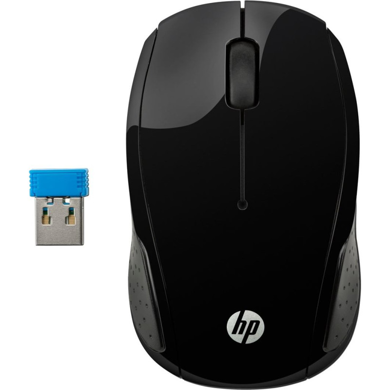 Hewlett-Packard Mysz hp wireless mouse 200 black bezprzewodowa czarna x6w31aa