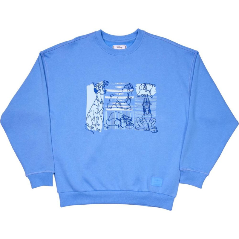 Loungefly Disney: Dogs & Cats Oversized Crewneck Sweatshirt (L)(WDSWC0001L)