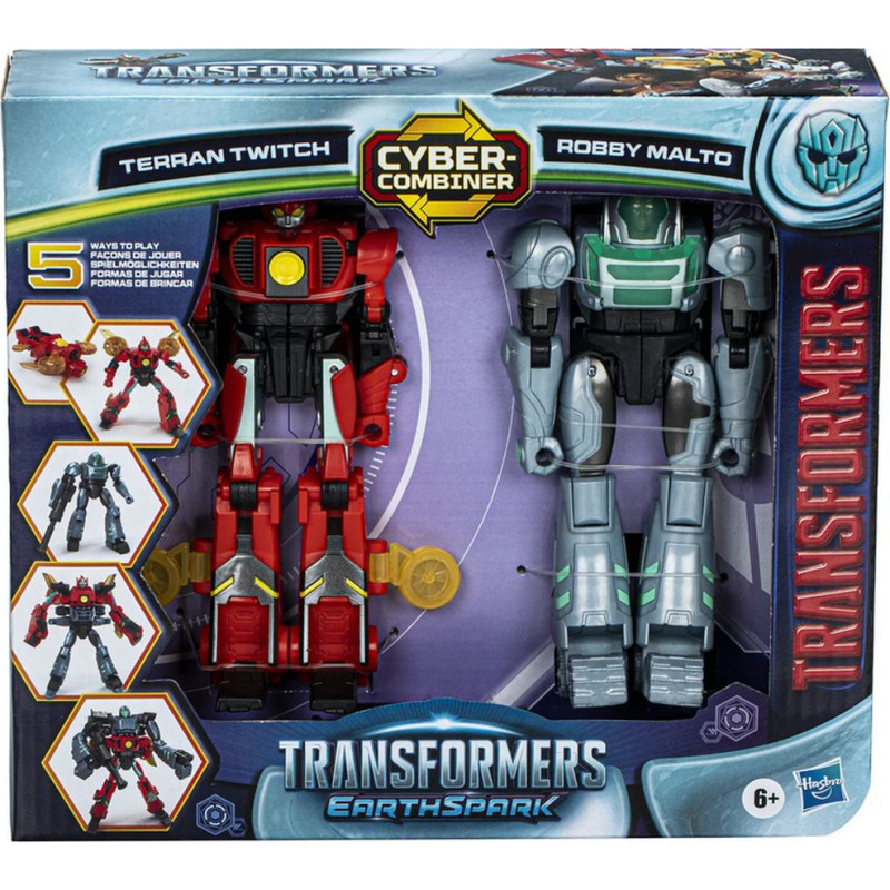 Hasbro Transformers Earthspark: Cyber-Combiner - Terran Twitch  Robby Malto Action Figures (F8438)