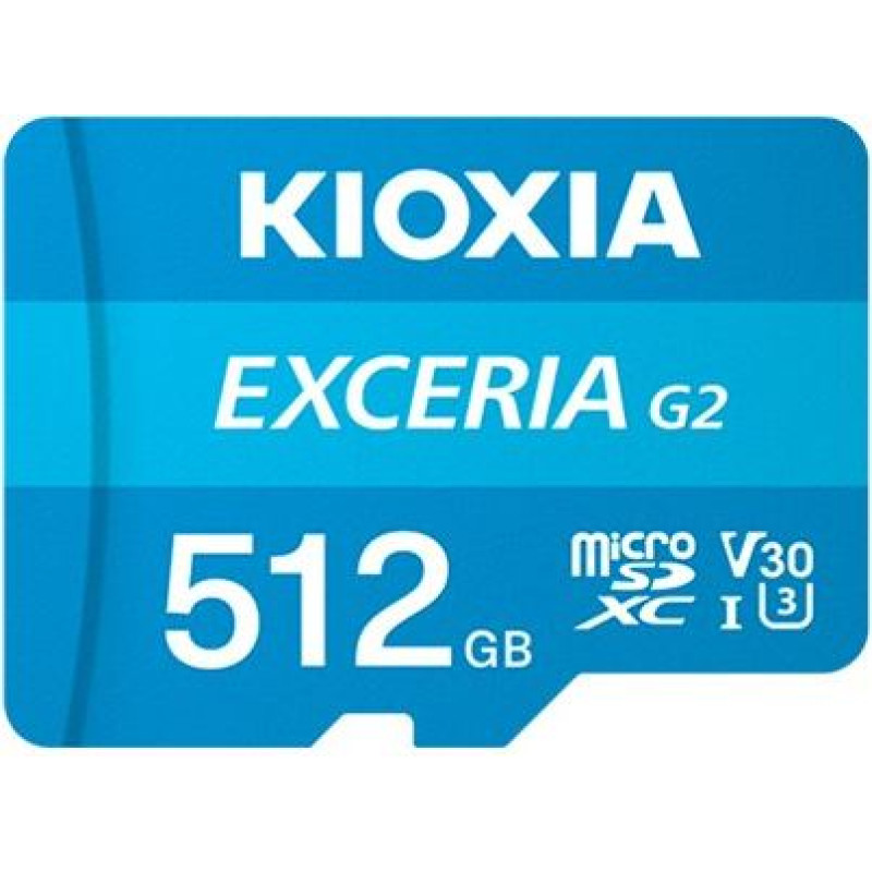 Kioxia 512gb microsd kioxia exceria (gen 2) uhs i u3 v30 with adapter