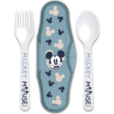 Stor : Mickey Mouse Full Of Smiles - Toddler 2 Pcs PP Traveling Spoons (10466)