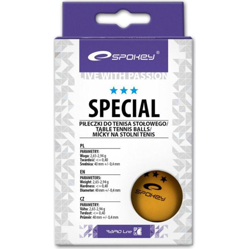 Spokey Special ping pong balls 6 pcs 81877