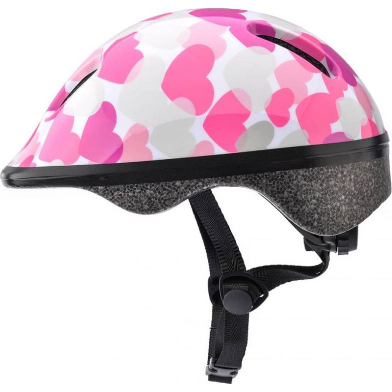 Meteor KS06 Hearts pink bike helmet size S 48-52cm Jr 24819