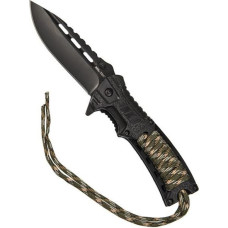 Mil-Tec Paracord Folding Knife with Fire Starter - Camo