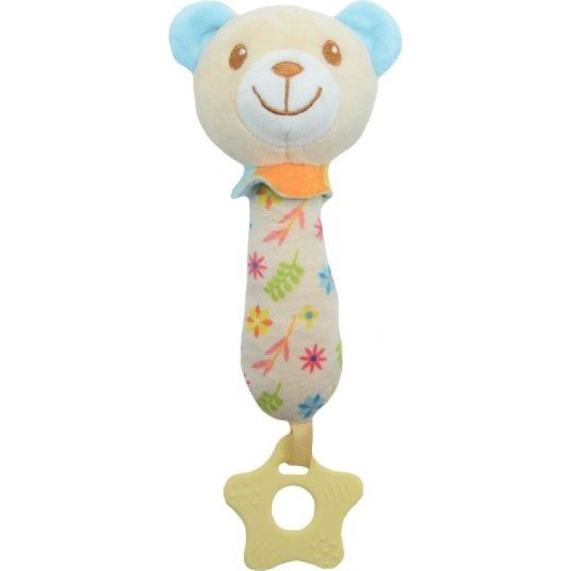 Tulilo Zabawka z dźwiękiem miś beżowo-niebieski 17 cm