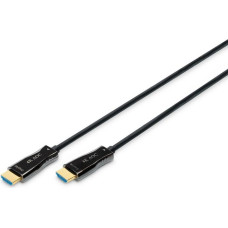 Digitus Kabel połączeniowy hybrydowy aoc hdmi 2.0 premium highspeed 4k/60hz uhd hdmi a/hdmi a m/m czarny 20m