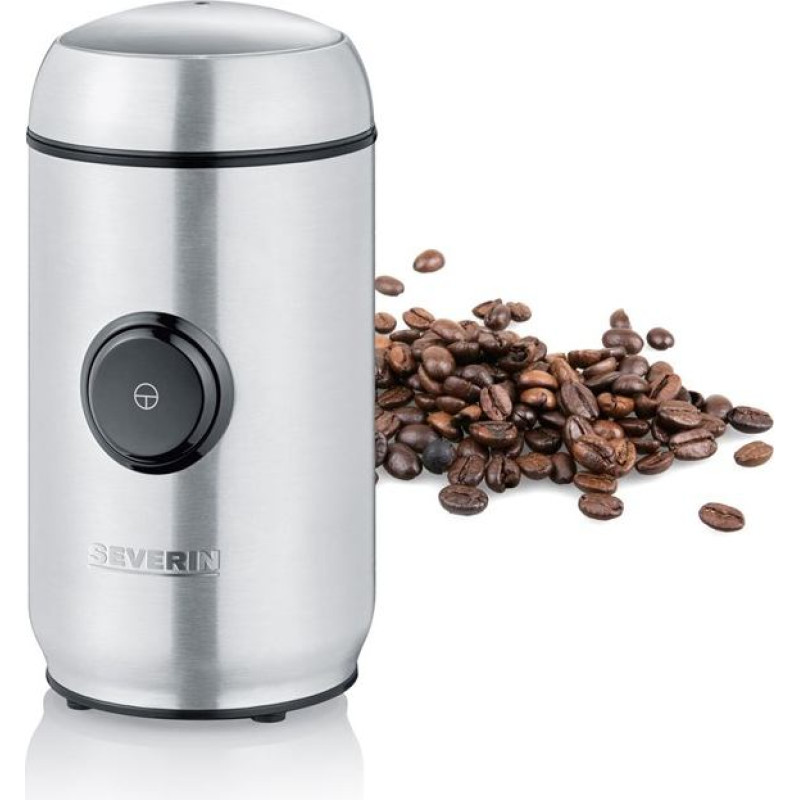 Severin młynek do kawy i przypaw inox, pojemność 50 g, zwijacz kabla, 2 noże ze stali nierdzewnej, moc 150w km3879
