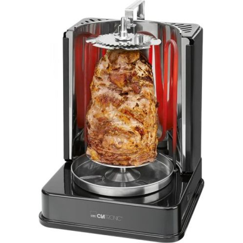 Clatronic Grill elektryczny do kebabu clatronic dvg 3686 (pionowy; 1400w; kolor czarny)