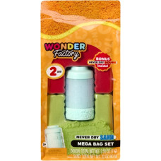 MGA Piasek kinetyczny wonder factory never dry sand bag, czrwony, limonkowy, zielony