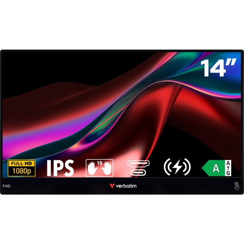 Verbatim Przenośny monitor dotykowy light zasilany bezprzewodowo full hd
