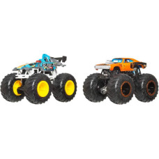 Mattel Hot Wheels Monster Trucks: Demolition Doubles - Slam Prix/Prix Collision VS Dodge Charger Vehicles (JHY87)
