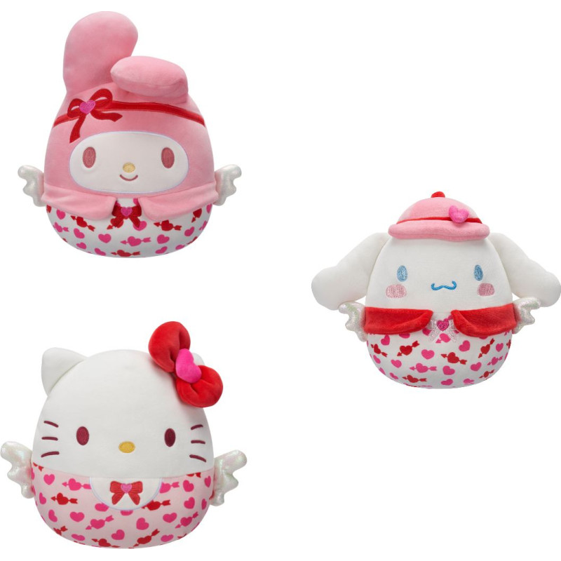 Squishmallows HELLO KITTY Plīša rotaļlieta, Valentīndienas sērija, 20 cm
