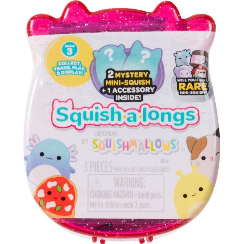 Squishmallows SQUISH-A-LONGS figūriņas, 2-paka necaurspīdīgā iepakojumā, 2,5 cm
