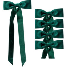 Mica GREEN DECORATIVE BOW 2x19x48CM 4PCS MICA