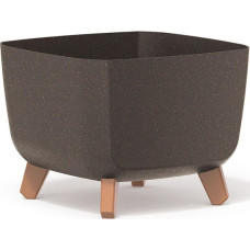 GRACIA SQUARE ECO WOOD FLOWER POT 29x29CM COFFEE