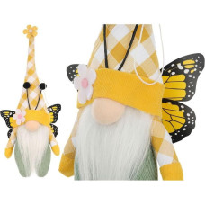 GNOME BUTTERFLY YELLOW 25CM SPRING DECORATION