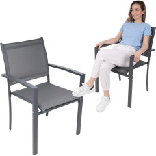 GARDEN CHAIR 57X57X88CM TEXTLINE SET OF 2