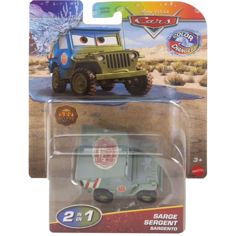 Mattel Disney: Pixar Cars Color Changers – Race & Rescue Sarge Vehicle (JHD87)