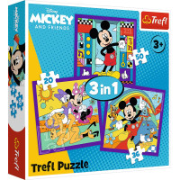 Trefl DISNEY Pužļu komplekts 3in1 Mikipele