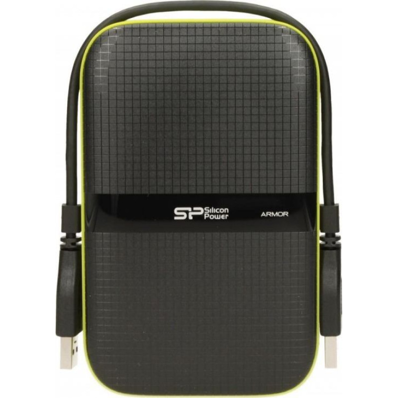 Silicon Power Armor a60 1tb usb 3.0 black-green/pancerny wstrząso/pyło i wodoodporny