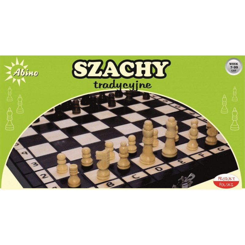 Abino Gra szachy drewniane w pudełku
