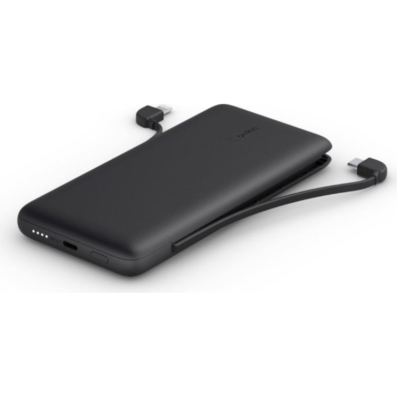 Belkin Powerbank 10 000mah z kablami usb-c/ltg czarny