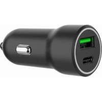 Gembird Ładowarka samochodowa usb-a/usb-c 20w pd czarna