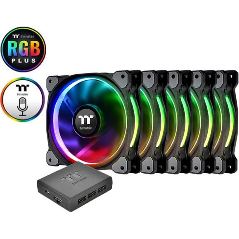 Thermaltake Riing 14 rgb plus tt premium edition 5 pack (5x140mm, 500-1400 rpm)