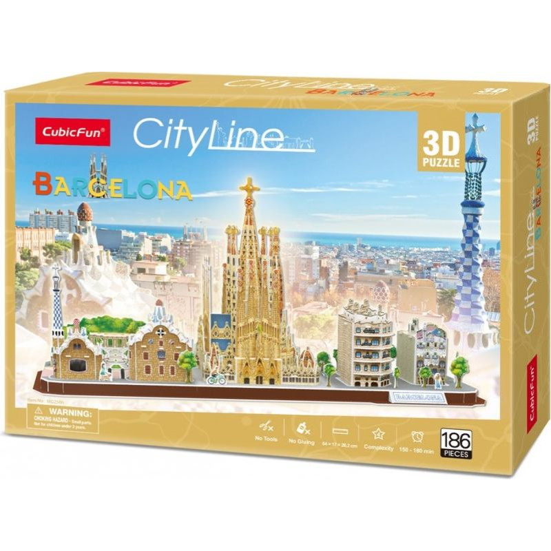 Cubic Fun Puzzle 3d city line barcelona