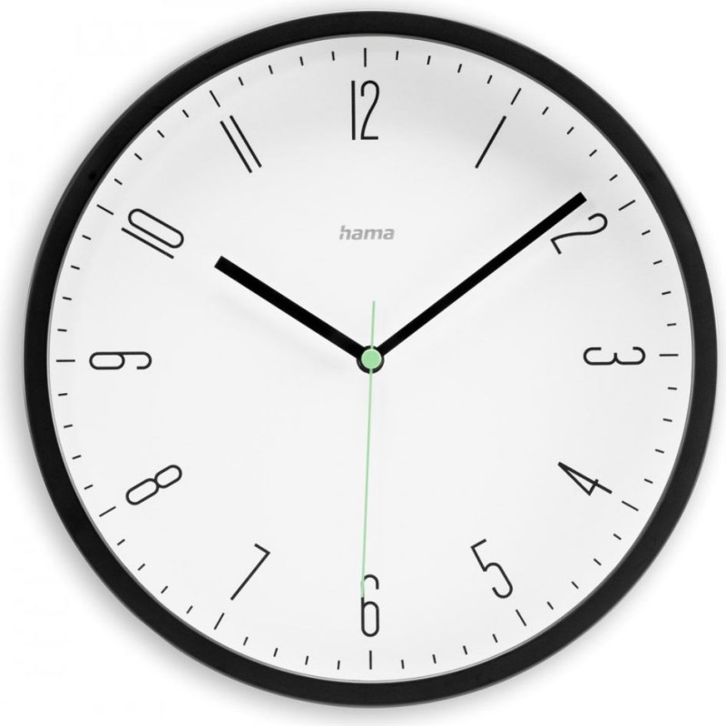 Hama Zegar ścienny capri 25 cm czarny