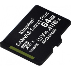 Kingston Karta pamięci microsd  64gb canvas select plus 100mb/s